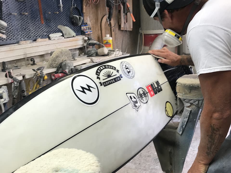 TJ's Surfboard Repair workshop