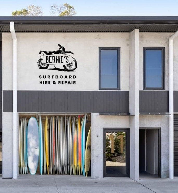 Bernie's Surf Hire + Repair workshop