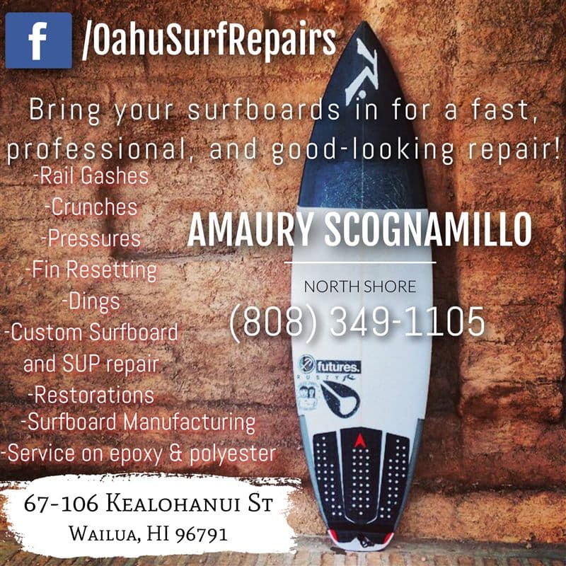 Amaury's Surfboard Repair workshop